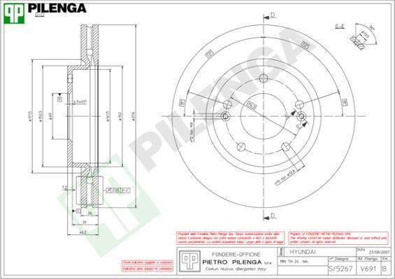 Pilenga V691 - Тормозной диск autospares.lv