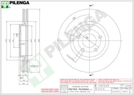 Pilenga V641 - Тормозной диск autospares.lv