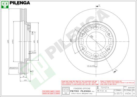 Pilenga V656 - Тормозной диск autospares.lv