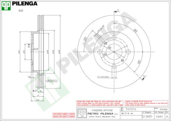 Pilenga V661 - Тормозной диск autospares.lv
