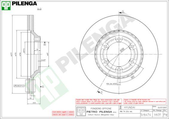 Pilenga V631 - Тормозной диск autospares.lv