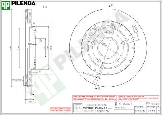 Pilenga V633 - Тормозной диск autospares.lv