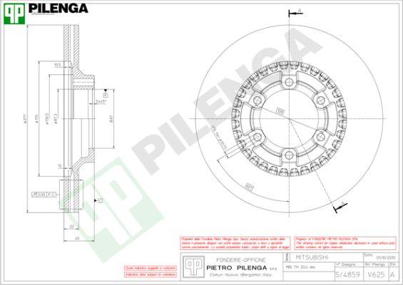 Pilenga V625 - Тормозной диск autospares.lv