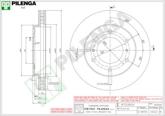 Pilenga V622 - Тормозной диск autospares.lv