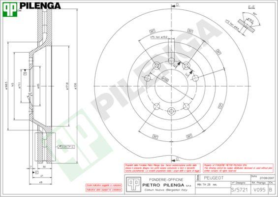 Pilenga V095 - Тормозной диск autospares.lv