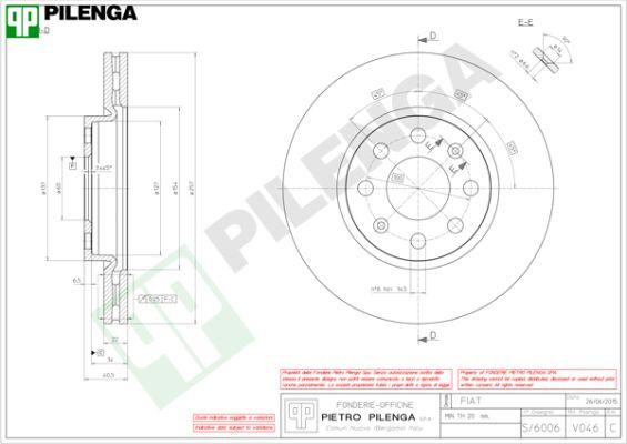 Pilenga V046 - Тормозной диск autospares.lv