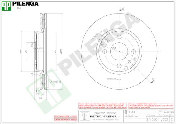 Pilenga V042 - Тормозной диск autospares.lv