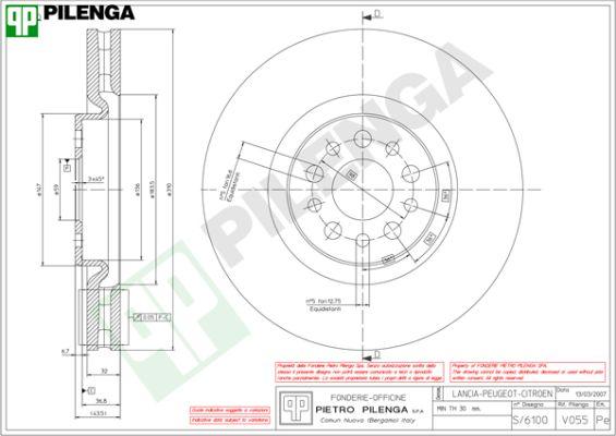 Pilenga V055 - Тормозной диск autospares.lv