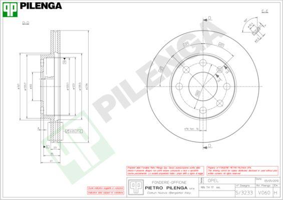 Pilenga V060 - Тормозной диск autospares.lv