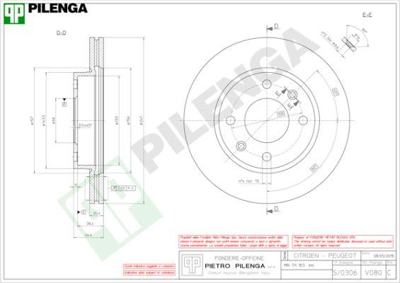 Pilenga V080 - Тормозной диск autospares.lv