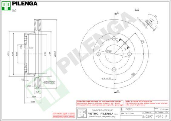 Pilenga V070 - Тормозной диск autospares.lv