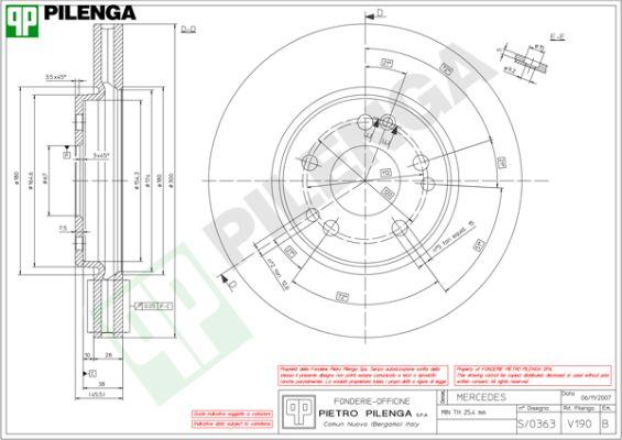 Pilenga V190 - Тормозной диск autospares.lv