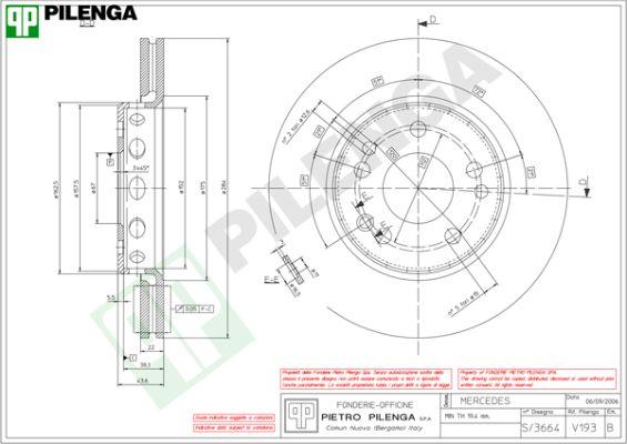 Pilenga V193 - Тормозной диск autospares.lv