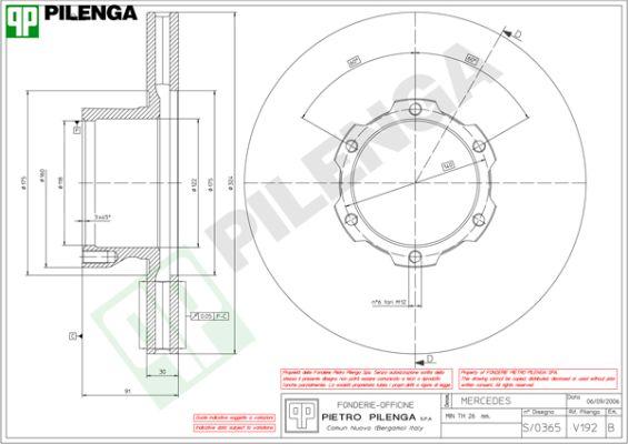 Pilenga V192 - Тормозной диск autospares.lv