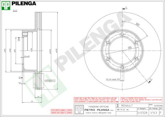 Pilenga V143 - Тормозной диск autospares.lv