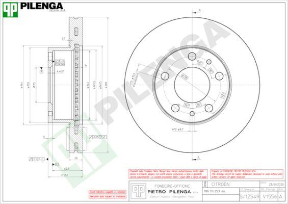 Pilenga V1556 - Тормозной диск autospares.lv