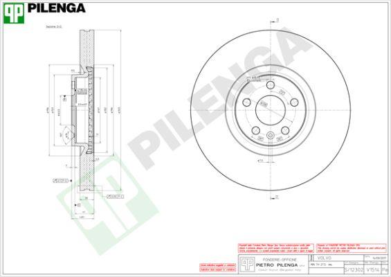 Pilenga V1514 - Тормозной диск autospares.lv