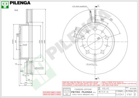 Pilenga V161 - Тормозной диск autospares.lv