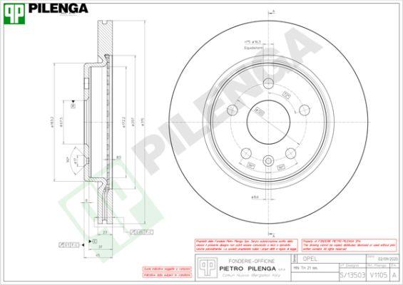 Pilenga V1105 - Тормозной диск autospares.lv