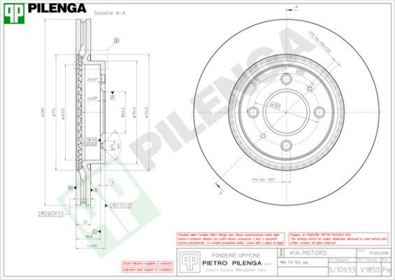 Pilenga V1850 - Тормозной диск autospares.lv