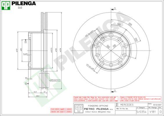 Pilenga V181 - Тормозной диск autospares.lv