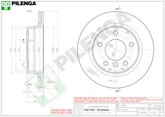 Pilenga V127 - Тормозной диск autospares.lv