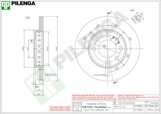 Pilenga V854 - Тормозной диск autospares.lv