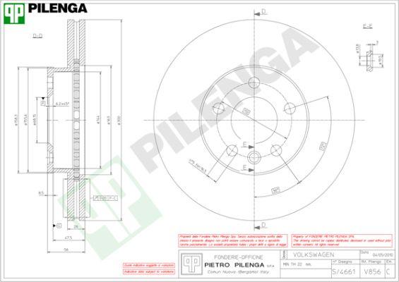 Pilenga V856 - Тормозной диск autospares.lv