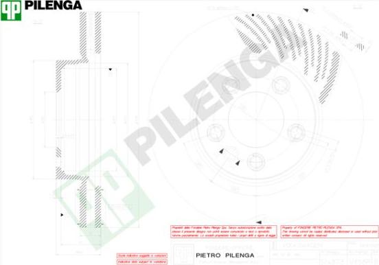 Pilenga V858R - Тормозной диск autospares.lv