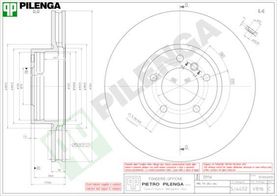 Pilenga V816 - Тормозной диск autospares.lv