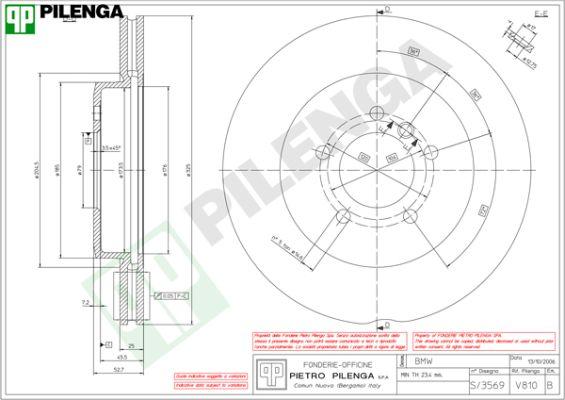 Pilenga V810 - Тормозной диск autospares.lv