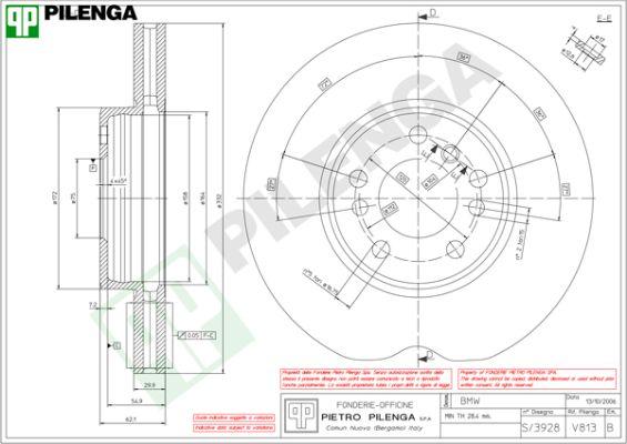 Pilenga V813 - Тормозной диск autospares.lv