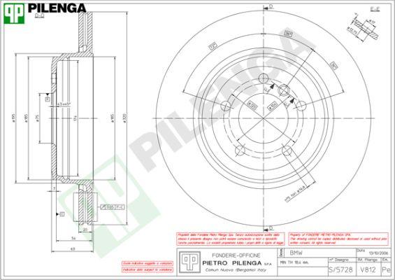 Pilenga V812 - Тормозной диск autospares.lv