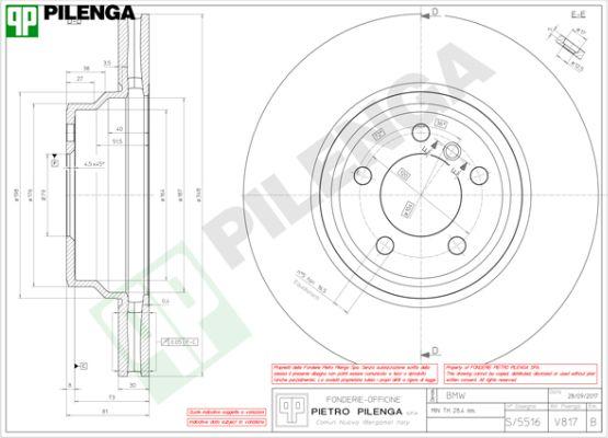 Pilenga V817 - Тормозной диск autospares.lv