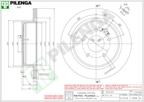 Pilenga V888 - Тормозной диск autospares.lv