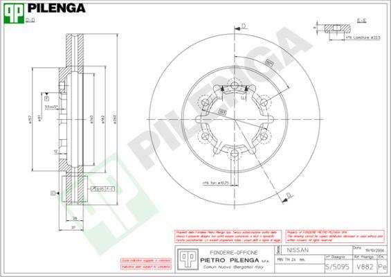 Pilenga V882 - Тормозной диск autospares.lv