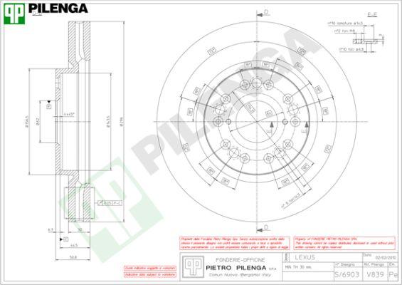 Pilenga V839 - Тормозной диск autospares.lv