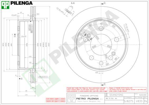 Pilenga V833 - Тормозной диск autospares.lv