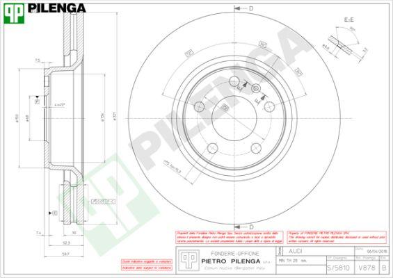 Pilenga V878 - Тормозной диск autospares.lv