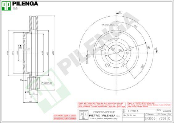 Pilenga V358 - Тормозной диск autospares.lv