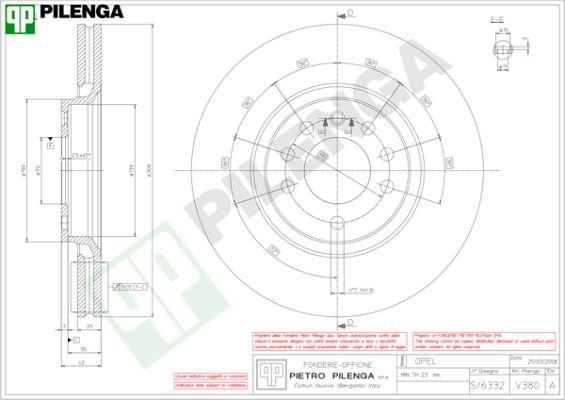 Pilenga V380 - Тормозной диск autospares.lv