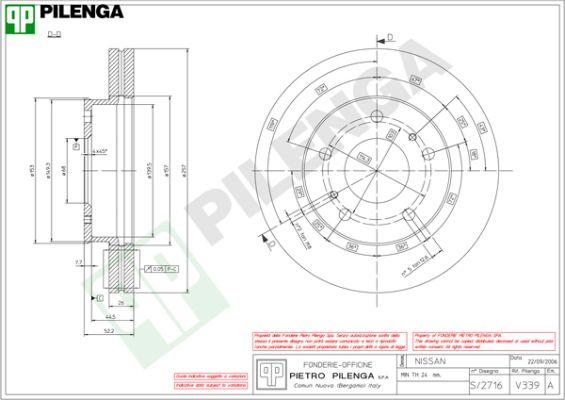 Pilenga V339 - Тормозной диск autospares.lv