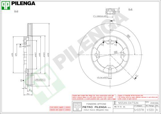 Pilenga V320 - Тормозной диск autospares.lv