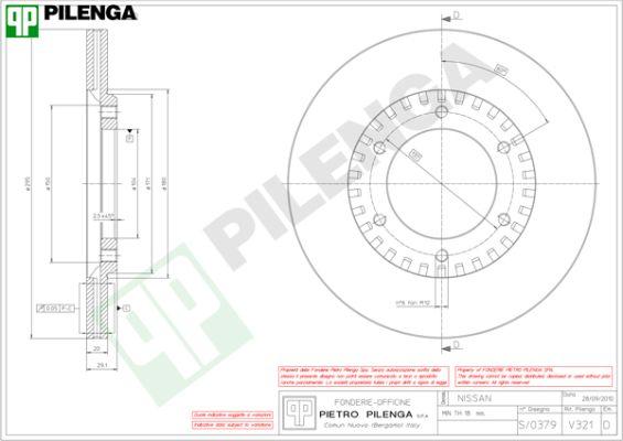 Pilenga V321 - Тормозной диск autospares.lv