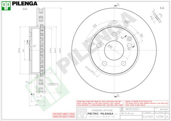 Pilenga V298 - Тормозной диск autospares.lv