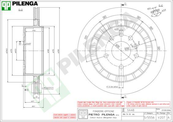 Pilenga V207 - Тормозной диск autospares.lv