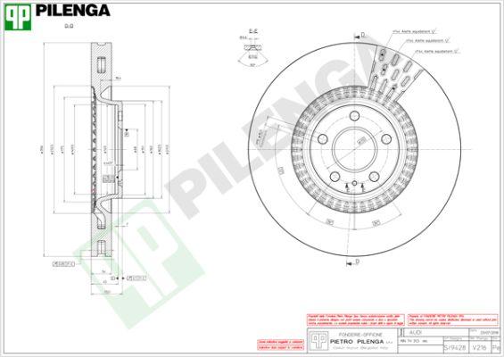 Pilenga V216 - Тормозной диск autospares.lv