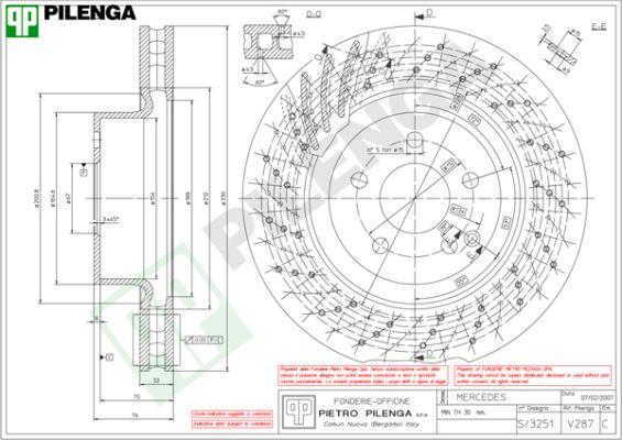 Pilenga V287 - Тормозной диск autospares.lv