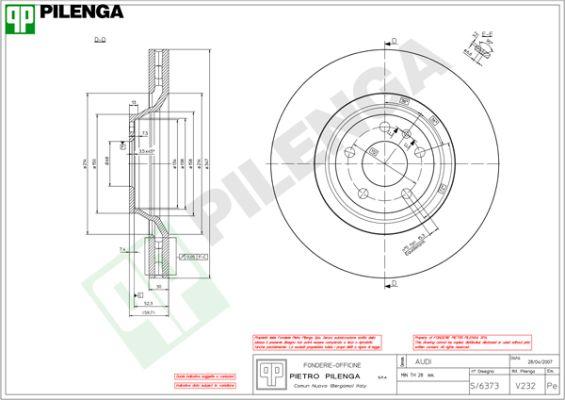 Pilenga V232 - Тормозной диск autospares.lv