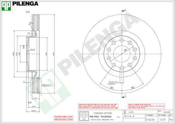 Pilenga V237 - Тормозной диск autospares.lv